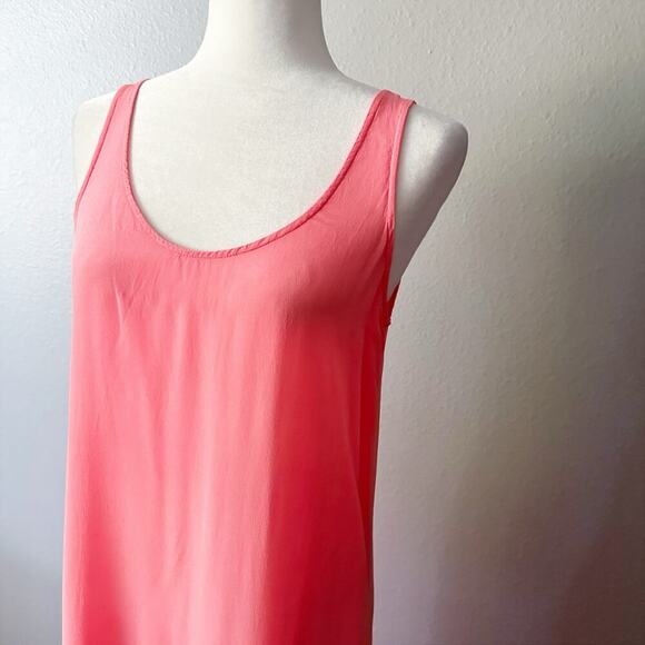 J. Crew Peach Pink 100% Silk Scoop Neck Maxi Dress women's size XS - Picture 3 of 11